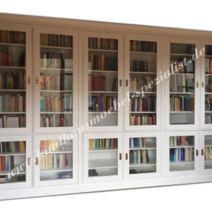 Bücherschrank Wohnzimmerschrank Büroschrank Fichte Massivholz Zerlegbar Lackiert